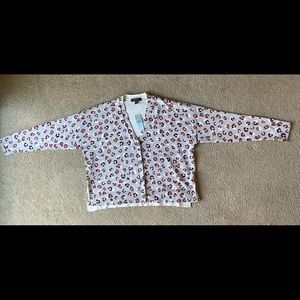 Ann Taylor Petite Leopard Print V-Neck Cardigan PL